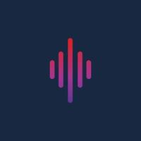 Sound waves vector illustration icon template