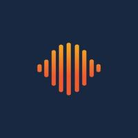 Sound waves vector illustration icon template