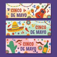 banner del cinco de mayo vector