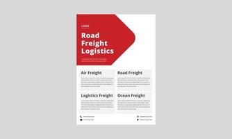 logistic service flyer design. air freight logistic service flyer, poster design. vector