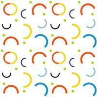 seamless pattern. Colorful geometric circle shapes color style. Vector Illustration