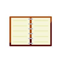 Notepad. Open notebook for writing vector