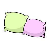 Set of pillows. Large and small object. vector