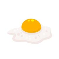 Scrambled egg. Healthy Breakfast. Flat cartoon isolated on white background. vector