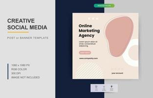 Digital Marketing Social Media Post Template, Digital marketing agency, Square Flyer Template, Digital Business Marketing Social Media Banner vector