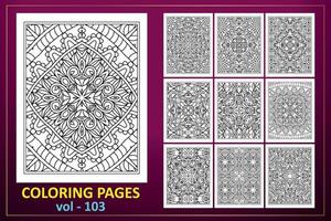 mandala pattern with black and white color. black and white coloring book pattern. vector