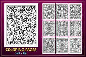 mandala pattern with black and white color. black and white coloring book pattern. vector