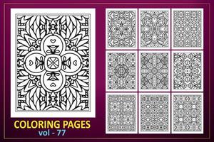 mandala pattern with black and white color. black and white coloring book pattern. vector