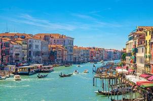 Venice cityscape with Grand Canal waterway in summer day photo