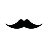 icono de vector de bigote en estilo sólido