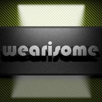 wearisome word of iron on carbon photo