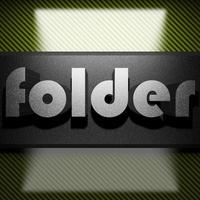 folder word of iron on carbon photo