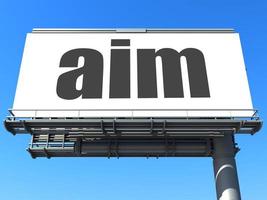 aim word on billboard photo
