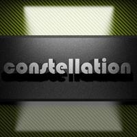 constellation word of iron on carbon photo