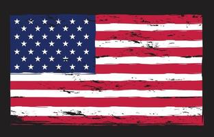 USA flag in grunge style vector