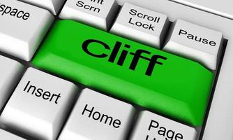 cliff word on keyboard button photo