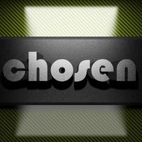 chosen word of iron on carbon photo