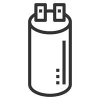 ilustración de vector de línea de icono de condensador
