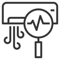 monitoring  icon line vector illustration