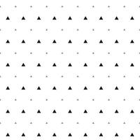 black triangle pattern symbol is of different sizes and opacity. The pattern is evenly filled. Vector illustration on a white background