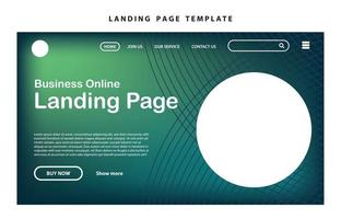 landing page template website presentation digital marketing flat design startup event business set vector