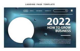 landing page template website presentation digital marketing flat design startup event business set vector