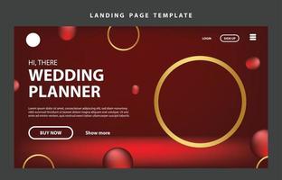 landing page template website presentation digital marketing flat design startup event business set vector