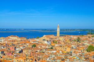 vista panorámica aérea de la ciudad de venecia foto