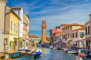 Murano islands with clock tower Torre dell'Orologio photo