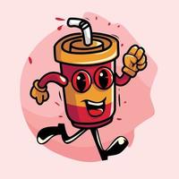 COLA CARTOON CHARACTERS ARE RUNNING vector