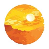 Vector illustration of scenery in the desert