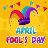 Colorful april fools day background vector