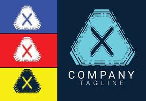 x letra nuevo logotipo y diseño de iconos vector