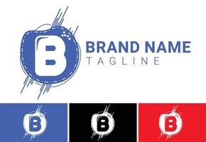 b letra nuevo logotipo y diseño de iconos vector
