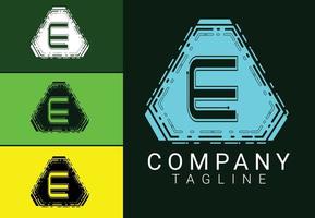 E letter new logo and icon design vector