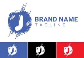 j letra nuevo logotipo y diseño de iconos vector