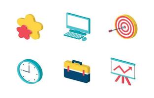 Back to Work Isometric Icon vector