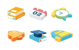 Back to School Isometric Icon vector