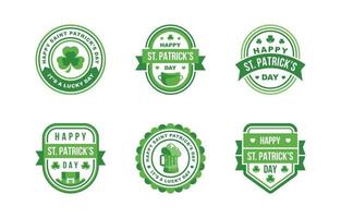 Set of St Patricks Day Label Collection vector