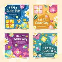 colección de tarjetas de felicitación de Pascua vector