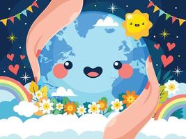 Earth Day Concept Background vector