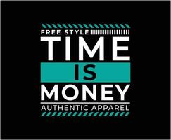 Time is money Typography Vector T-shirt Design