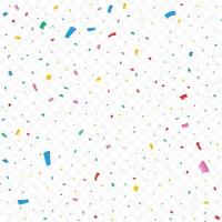 Confetti vector illustration for festival background. Colorful tinsel and confetti explosion. Multicolor confetti on transparent background. Event and party celebration. Festival elements.