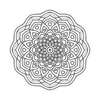 Mandala coloring page pattern vector. Traditional Indian style mandala line art. Decoration and coloring page pattern vector. Kids coloring page. Circular Indian mandala pattern. vector