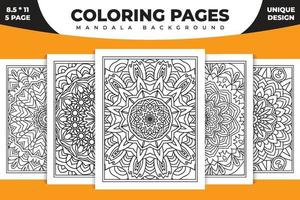 Floral mandala for coloring pages interior. Flower decoration element line art vector. Coloring page interior for kids. Mandala ornament pattern vector. Mandala coloring page. vector