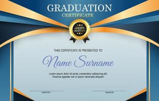 Certificate Graduation Template vector