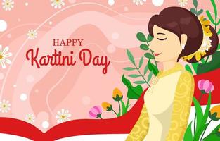 Happy Kartini Day Background vector
