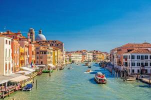 Venice cityscape with Grand Canal waterway. View from Scalzi bridge photo