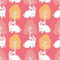 cute easter seamless and elements design vector