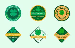 Clover Saint Patrick Label Collection vector